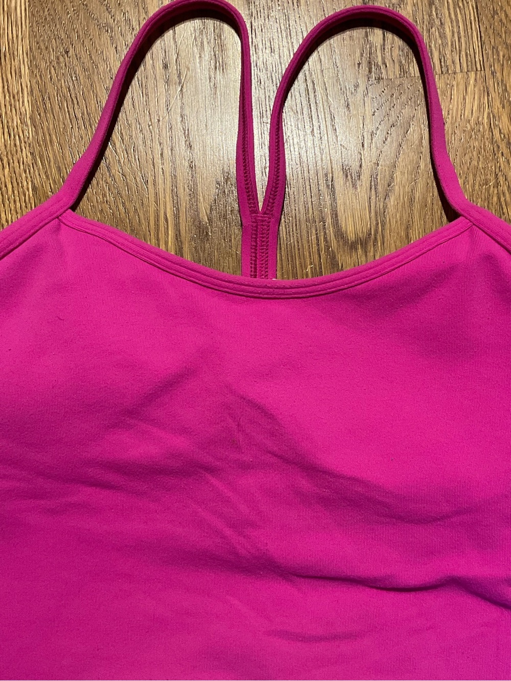 lululemon - Built in Bra Pink Fitted Workout Tank Top. Size 4 - Picture 2 of 7